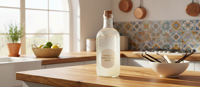 Kefir-de-agua-con-vainilla-en-un-estilo-cremoso