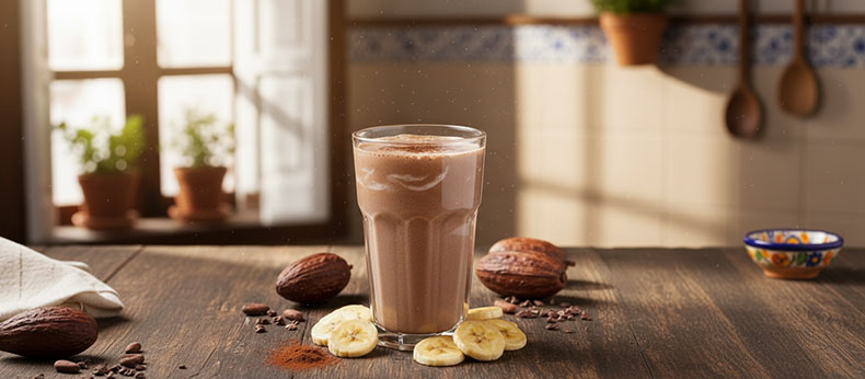 Smoothie-de-kefir-de-leche-con-cacao-y-platano-receta-energetica
