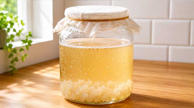 Segunda fermentación del kéfir de agua para más sabor y gas