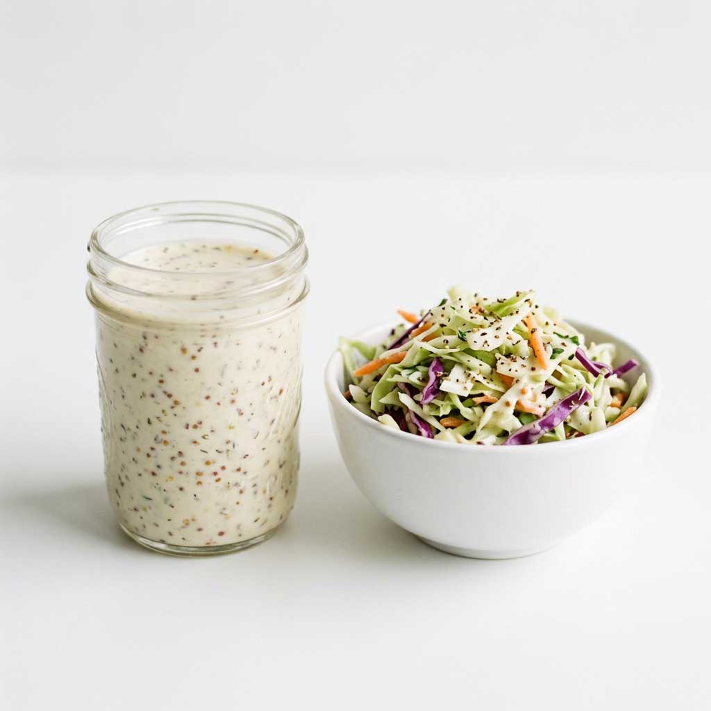 Aderezo de yogur búlgaro casero para ensalada de col