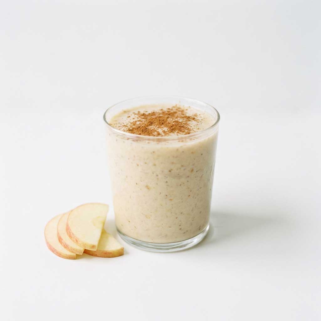 Batido de yogur búlgaro casero con plátano y manzana