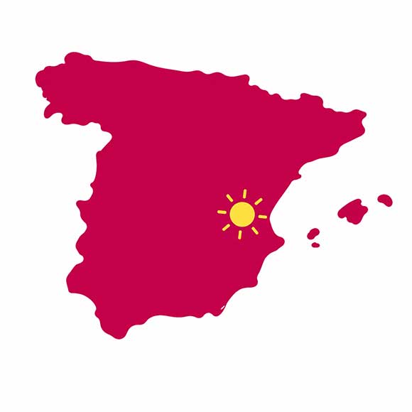 Icono de mapa de España, cultivos elaborados en España NutriBrew