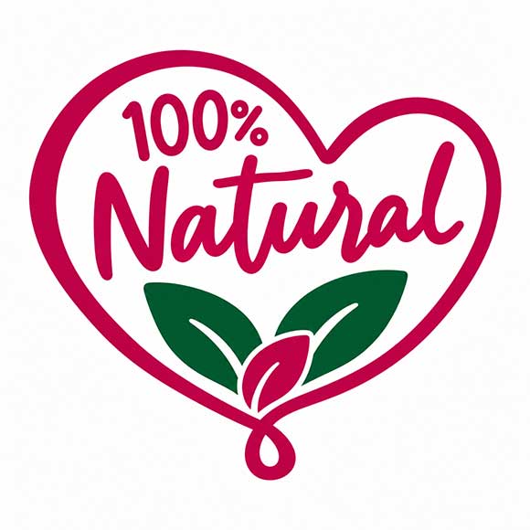 Icono de hoja natural, cultivos 100% naturales