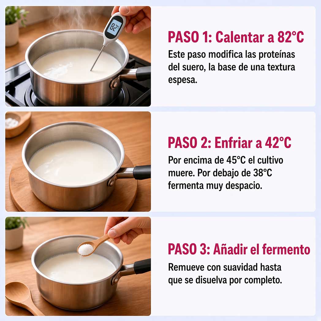 Cómo hacer yogur búlgaro casero, pasos 1 a 3