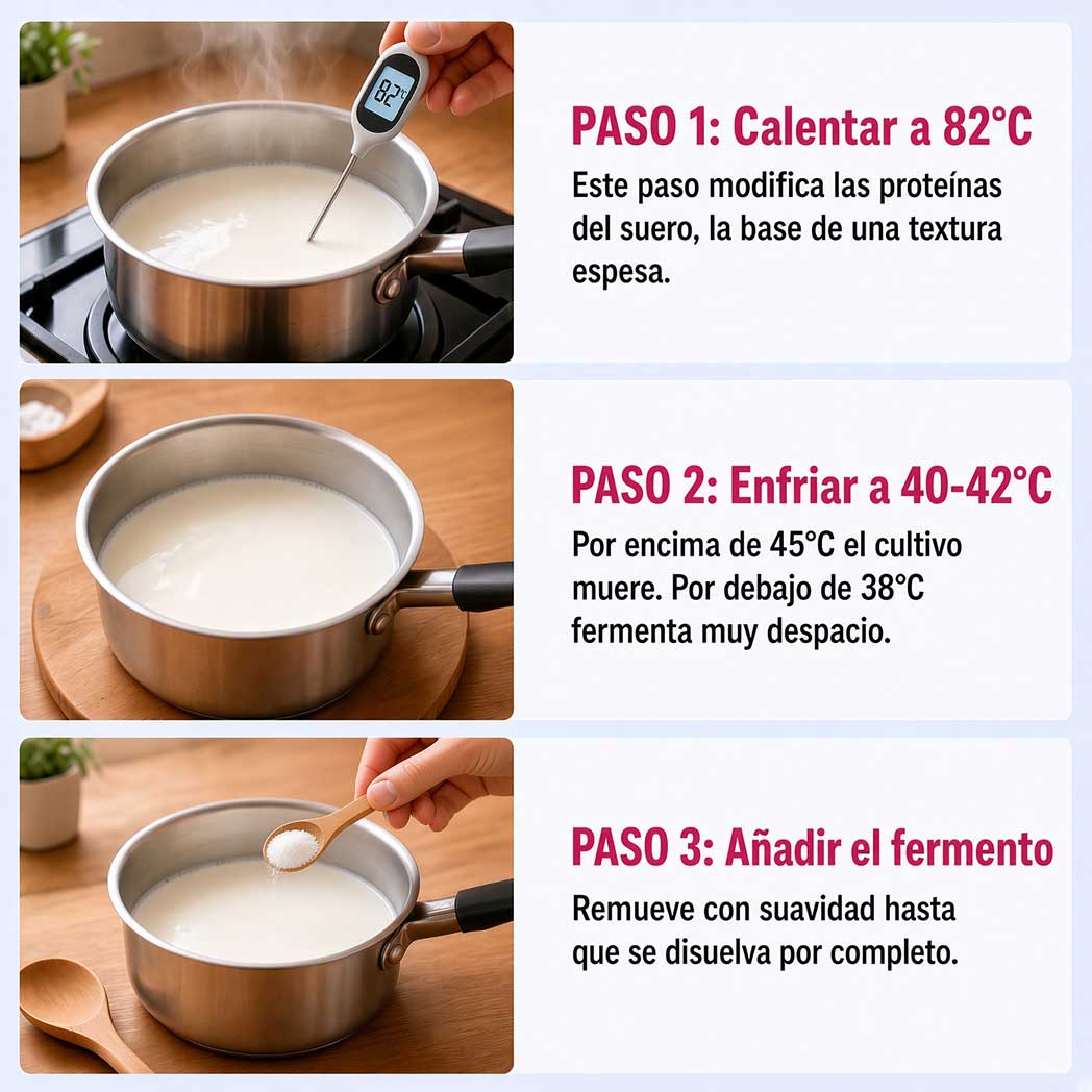 Cómo hacer yogur griego casero, pasos 1 a 3