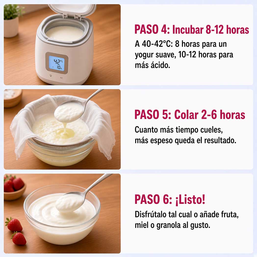 Cómo hacer yogur griego casero, pasos 4 a 6