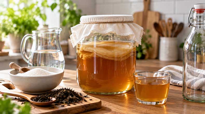Cómo hacer kombucha en casa con SCOBY y té fermentado