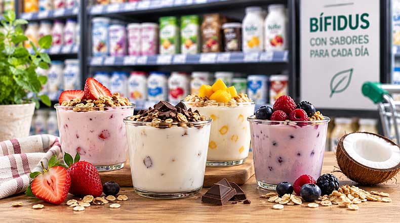 Probióticos Mercadona: bífidus con sabores y yogures con fruta